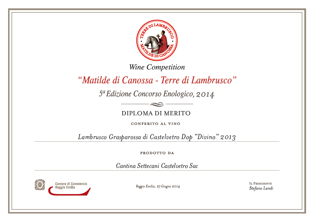 Concorso Enologico 'Matilde di Canossa - Terre di Lambrusco'